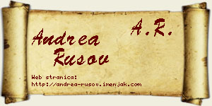 Andrea Rusov vizit kartica